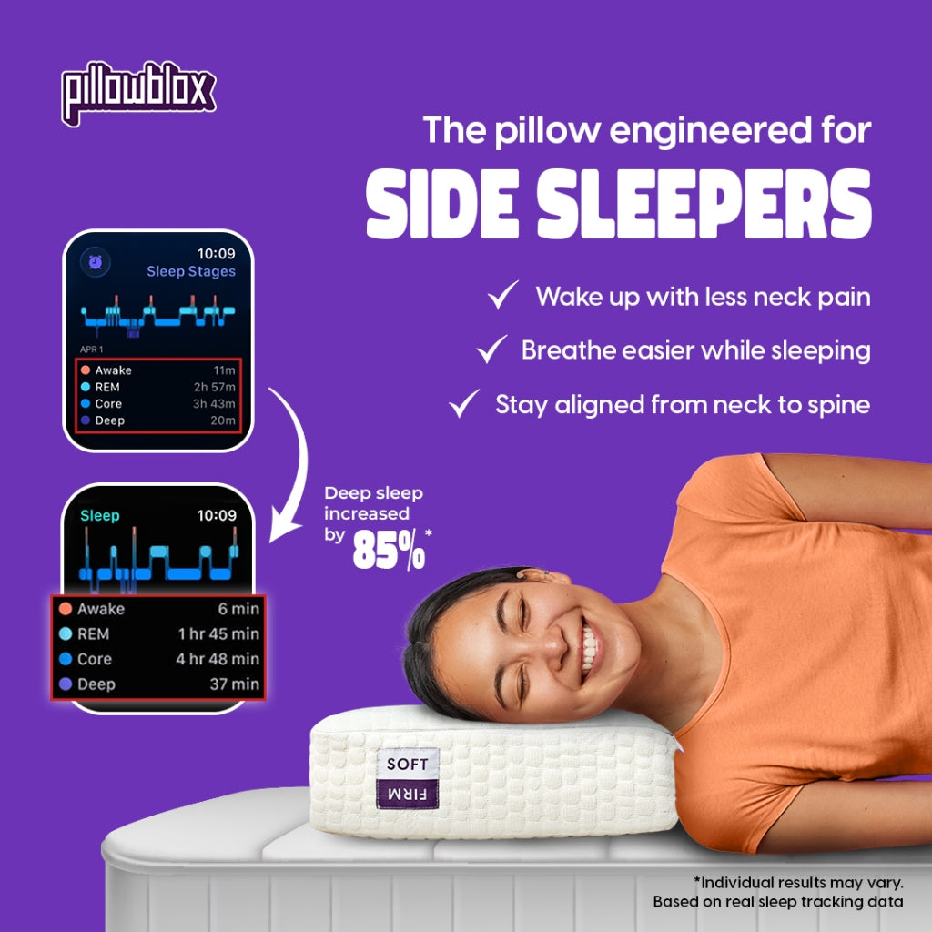 Pillowblox Original Pillow | Buy 1 Get 1 | The Original Side Sleeper Pillow