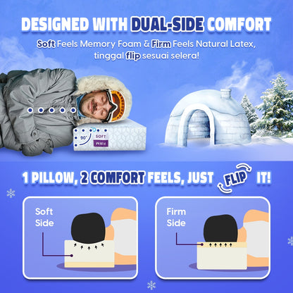 Pillowblox Side Sleeper Cooling Set | Cooling Pillow & Cooling Bolster