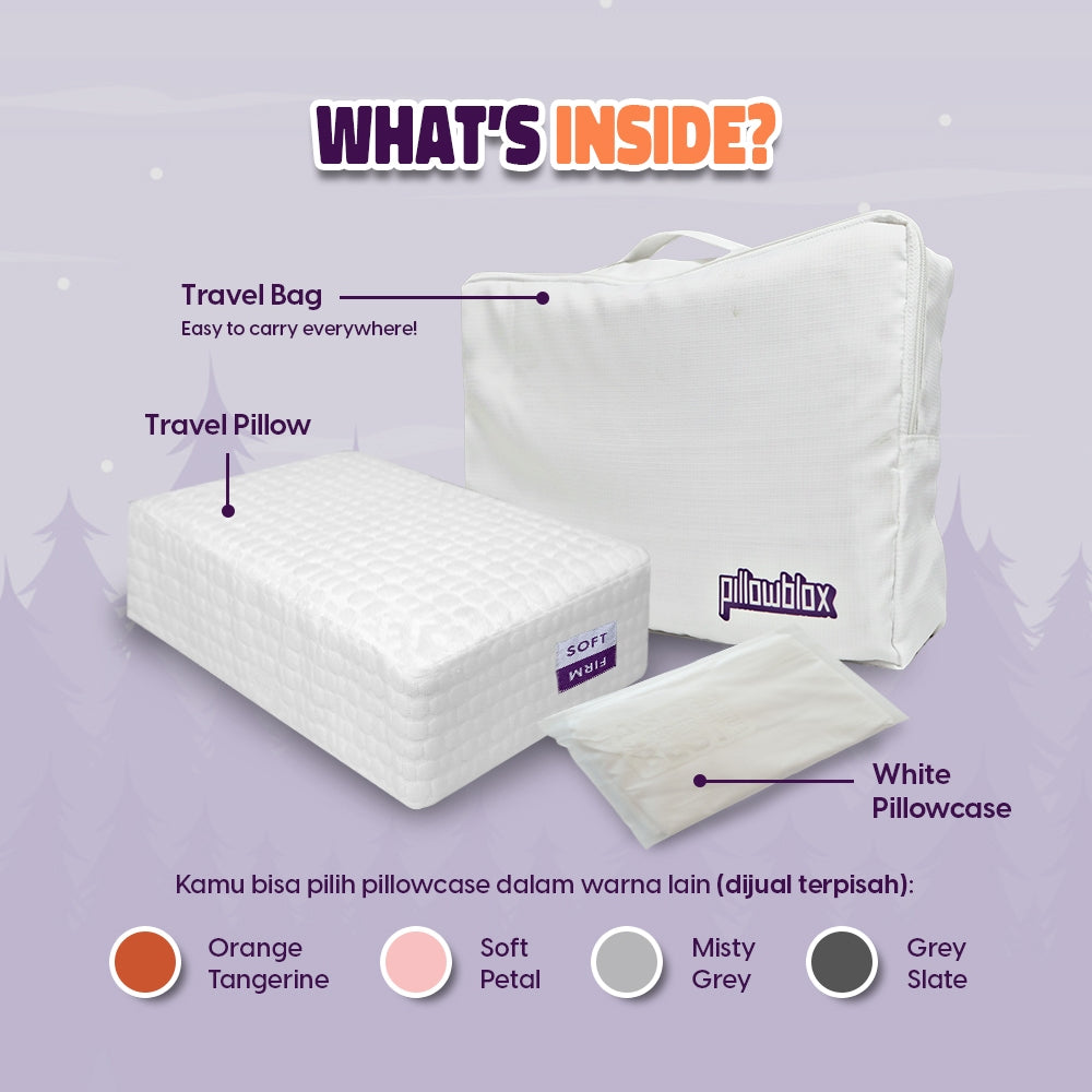 Pillowblox Side Sleeper Home Travel Set | The Original Pillow & Travel Pillow