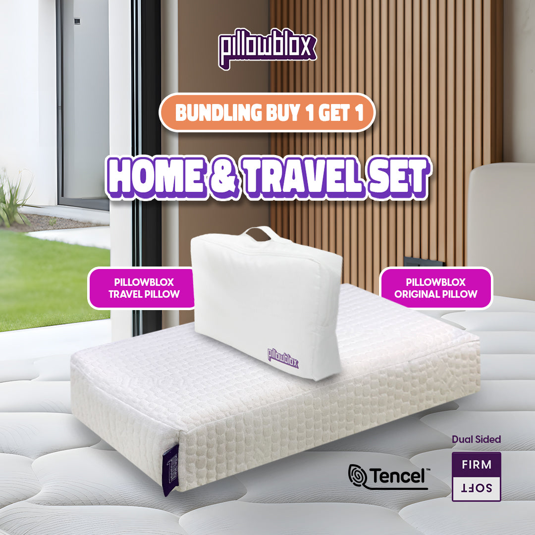 Pillowblox Side Sleeper Home Travel Set | The Original Pillow & Travel Pillow