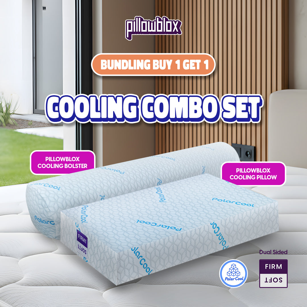 Pillowblox Side Sleeper Cooling Set | Cooling Pillow & Cooling Bolster