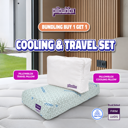 Pillowblox Cooling Travel Set | The Cooling Pillow & Travel Pillow